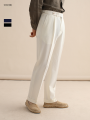 Cultum Men's Bubble Shirt Pants Thin Straight Loose Summer Casual Breathable Long Trousers Business Gentleman Style Pure Color. 
