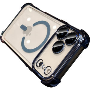 DAIMANG | Shockproof Real Airbag iPhone Case With Lens Protector Magnetic All-Side Protection Clear High-End