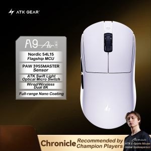 ATK A9 Air Plus Leviathan Wireless Gaming Mouse Lightweight 54Series Chip PAW3955MASTER A9 Mini Master FPS MOBA Esports Office