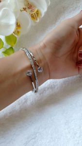 Gelang Titanium Mata Dua Cantik Wanita