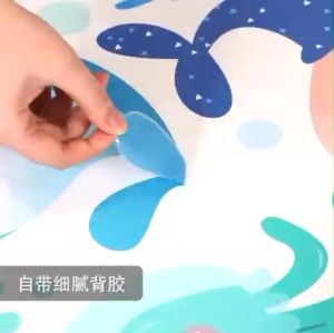 Decal trang trí tường - Combo 2 tấm Cây xanh phối xe đạp xanh ( 2 tấm )