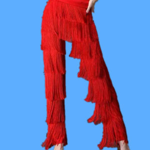 High Waist Tassel Pants Latin Dance Skirts Womens Modern Square Dance Long Pants Four Seasons Afa Brand Fitness Sports