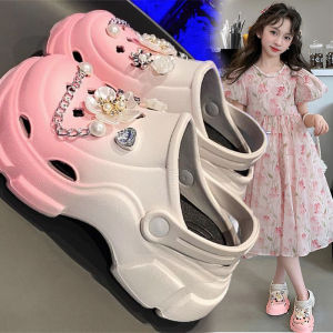 Fashionable Princess Style EVA Princess Slippers for Girls Summer Anti-Slip Indoor Outdoor Slippers Comfortable Slip-On Sandals