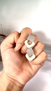 Bông tai Nữ Bạc S925 đính đá phối Trai nhân tạoSang trọngcổ điểnĐầy đủ Túi + HộpTặng kèm quà xịn sòFicus Accesories