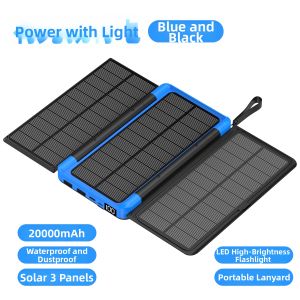 sibirskaya | Wireless Charging Large Capacity Portable Foldable Solar Power Bank 20000mAh