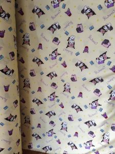 KAIN ATAU BAHAN SPREI METERAN ECER DAN GROSIR MOTIF KARAKTER KUROMI