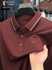 TUCANO | Spring Mid Age Dad Business Casual Silk Long Sleeve Mens T-Shirt