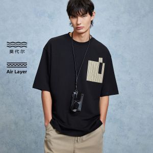 Jack Jones | Breathable Summer Mens T-Shirts Air Layer Modal Stripe Pocket Design