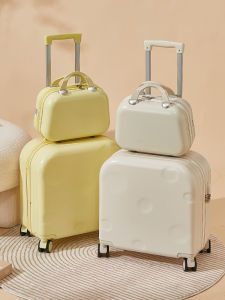 กระเป๋าเดินทางแบบแม่ลูกสำหรับผู้หญิง น้ำหนักเบา ขนาด 18 นิ้ว กระเป๋าเดินทางแบบมีรหัสผ่าน กระเป๋าเดินทางแบบเงียบ 2024 กระเป๋าเดินทางแบบมีล้อแบบเคลื่อนที่ได้ทุกทิศทาง