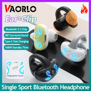 VAORLO Ear-Clip Wireless Headset HIFI Heavy Bass 360° Panoramic Sound HIFI Heavy Bass Support TWS Mode Bluetooth Earphone DT3.0 ENS Noise Reduction With Mic Mini Earring Headphone