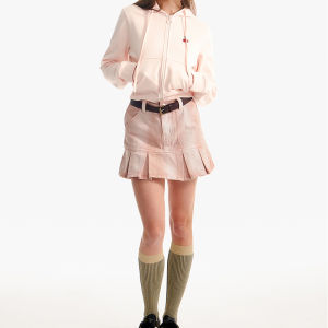 [KIRSH] SMALL CHERRY CROP HOODIE ZIP UP | 23SS | Women HOODIE | ZIP UP | Hoodie women |Korean Style | Hoodie for girl | Hoodie cute | Korean fashion