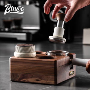 BINCOO Walnut Coffee Tamper and Flat Tampers With Silicone Coffee Mat 1-3Pcs/Set 51mm//58mm Coffee Press Base Espresso Machine Accessories Set Simple Coffee Utensils