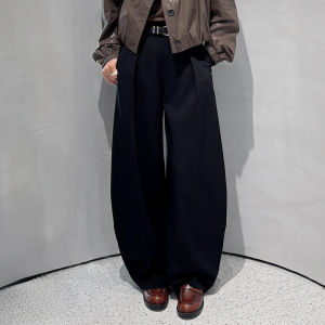 Fashionable Banana Pants Womens Casual Pants High Waist Zipper Polyester Fiber Comfortable Loose Fit Commute Style Autumn 2025