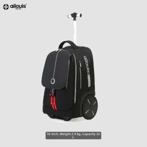 Large Capacity Rolling Backpack for High School Students Large Wheels