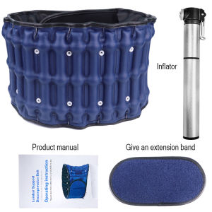 Inflatable Waist Belt with Air Pump Low Back Lubar Support Belt Spinal Air Tration Decompression Back Belt Waist Support Brace
