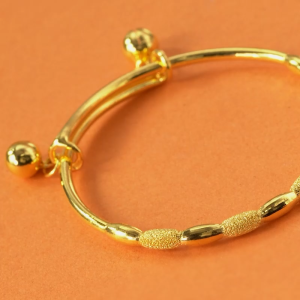 Chow Sang Sang 周生生 999.9 24K Pure Gold Chinese Gifting Collection Bell Adjustable Bangle for Tiny Size 39549K Price-by-Weight 7.11g Gold