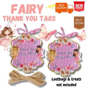 30pcs Our Little Fairy Theme Candy Bag Lootbags Birthday Party Favors Gift Bags Ziplock Packaging