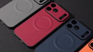 Premium PU Leather Carbon Fiber Case for Xiaomi 17T 15T Pro for Magsafe Anti-Slip Anti-Fingerprint Drop Protection Cover