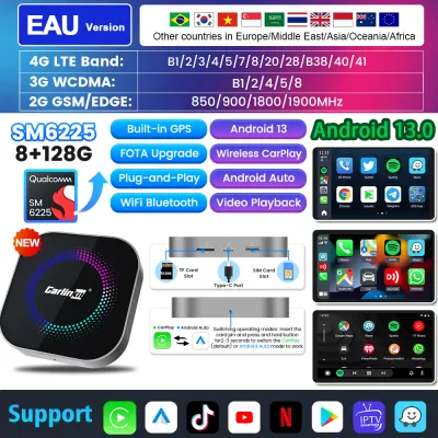 CarlinKit | 128G CarlinKit Wireless CarPlay Wired to Wireless CarPlay Adapter Auto Connect QCM6225Car AI BOX Plug&Play For Youtube Netflix