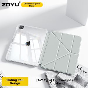Zoyu | Slim & Drop-Resistant iPad Cover with Pen Slot Foldable Stand Feature
