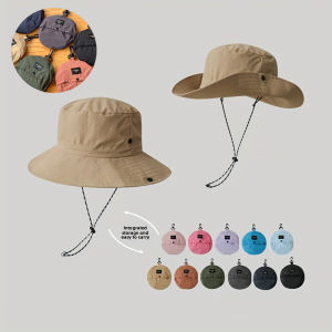 Storable waterproof fishermans hat UV-resistant summer thin quick-drying sun hat outdoor mountaineering sun protection hat