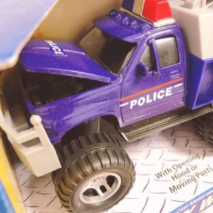 Cool Alloy Body Big Wheels Police and Construction Car Toy for Boys Christmas Gift
