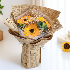Handmade Sunflower Soap Flower Bouquet For Gift