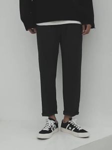 Men Chino Smart Relaxed Casual Pant 100% Cotton Seluar Slack jalan Lelaki Ankle Pants Men Plain Pure slim fit Pants Men Long Straight Cut Pants Straight Tapered Trouser Panjang Lelaki Slack kargo pants men 长裤 男装 Seluar ootd lelaki