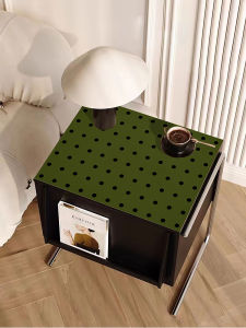 Modern Minimalist Geometric Polka Dot PVC Leather Bedside Table Mat Oil Resistant Heat Insulation Dining Table Coaster Cloth Pad