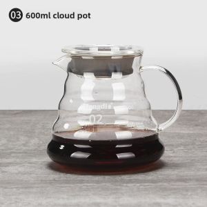 MONGDIO | Hand Pour Coffee Filter Cup Glass Sharing Pot Set Cold Brew Cup Drip Coffee Pot with Scale Filter