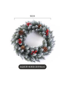 Christmas Decorative Flower Ring Christmas Tree Ornaments Christmas Bells Door Ring Decorations Artificial Flowers