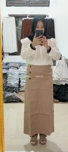 Rok Span Kancing Semi A Terbaru Model Kekinian