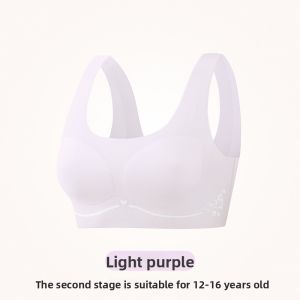 MiiOW | Cat Girl Teenage Sports Bra Underwear For Elementary And Middle School Girls Seamless Nylon Fabric Suitable For Puberty Girls