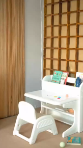 Duo Foldable Drawing Table Meja Belajar Anak dan Kursi | Meja Tulis Anak