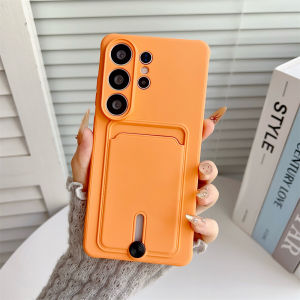 Liquid Silicone Case For Samsung Galaxy S26 Ultra S25 S24 S23 S22 S21 Plus FE Card Holder For Samsung A56 A55 A54 A57 A37 Cover