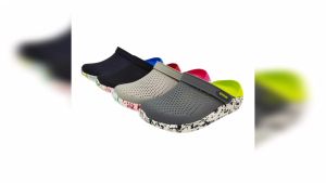 Croc Literide Clog Motif - Gray Green Men Sandal Pria