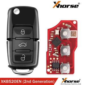 XHORSE | 5 Piece Xhorse XKB520EN B5 2nd Generation Wire Remote Keys 3 Buttons Supports Wireless Programming Replace XKB501EN Smart Key