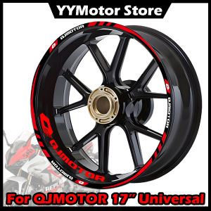 For QJMOTOR SRT750X 700 SX/X SRK600 RS SRK25R Reflective Motorcycle Wheel Hub Stickers Moto Rim Decal Accessories 17 Universal