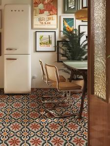 Nhà Bếp Pháp Tiled Decal Floor Transforming Beautifying Decorative Adhesive Square PVC Kitchen Wall Sticker Removable