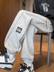 Large Size Teenage Boys Pants Cotton Loose Spring Autumn Style Sports Grey Sweatpants Casual Loose Fit Teen Fashion