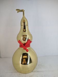 น้ำเต้าทองเหลืองเปิดฝาได้สูง12นิ้ว