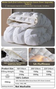 Boyang Home Textile | Hungarian Import 95% White Goose Down All-Season Duvet