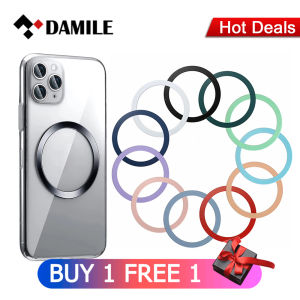 DAMILE TP06 เหล็กขนาดเพื่อ Magsafe สากลโลหะสติ๊กเกอร์แผ่นชาร์จไร้สายรถที่วางโทรศัพท์แผ่นสำหรับ iPad ซัมซูง Xiaomi/OPPO VIVO