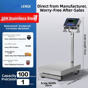 LEQI | Waterproof Rust-Resistant Corrosion-Resistant Stainless Steel Electronic Scale