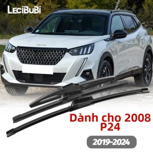 1 Bộ Lưỡi Gạt Nước Kính Chắn Gió Phía Trước & Phía Sau Bộ Dụng Cụ Cho Xe Đạp Peugeot 2008 P24 2019-2024 Cao Su Gạt Nước Kính Chắn Gió Màu Đen Bền Phụ Kiện