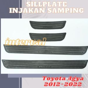 Sillplate Samping Injakan Mobil Agya 2012-2022 Sill Plate Hitam