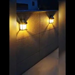 Solar Outdoor Wall Light Body Sensing Three-mode Tungsten Wall Light Garden Villa Courtyard Night Lamp