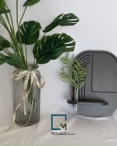 Kệ gỗ decor treo tường trang trí bàn học phòng khách phòng ngủ nhà bếp để sách không cần khoan Molago VA