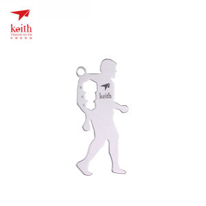 KEITH Outdoor Multifunctional Mountain Climbing Keychain Pendant Small Tool Tag Hanging Decoration for Camping And Travel