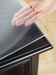 Table Mat Heat Proof Mat High Temperature Resistant Desktop Soft Glass PVC Tablecloth Waterproof Oil-Proof Disposable Transparent Coffee Table Protective Pad